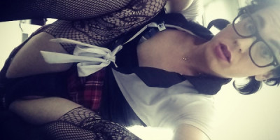 TS Kat LaVoy Tall and slender Bluest of Blue Eyes Black Hair Smoother